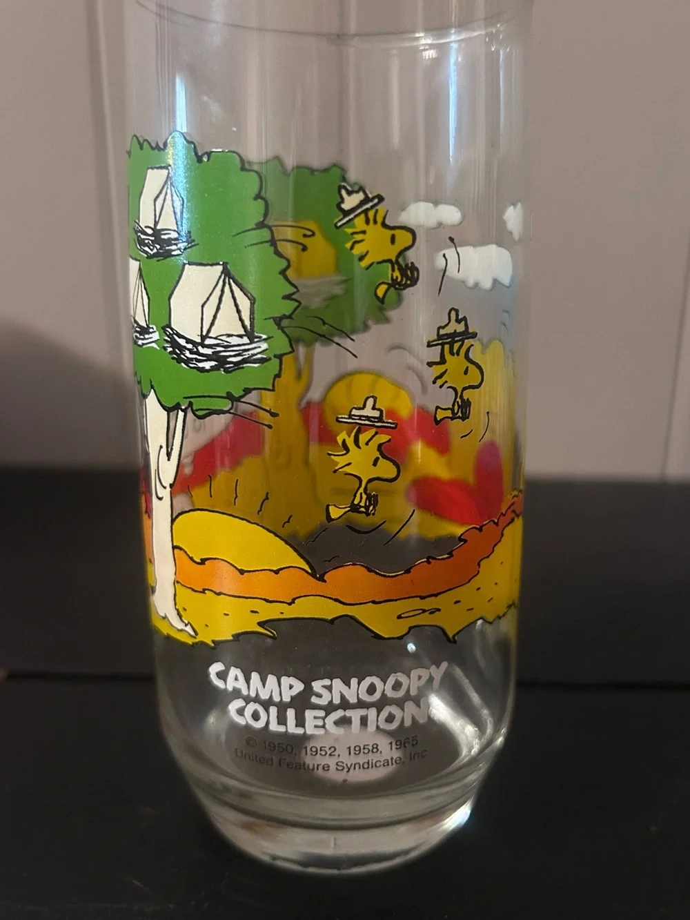 Vintage 1983 McDonald’s Camp Snoopy Glass Morning People Are Hard to Love